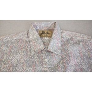 Men's Vintage Fulton Street Shirt Works Short Sleeve, Lightweight Gray‎ Sz L